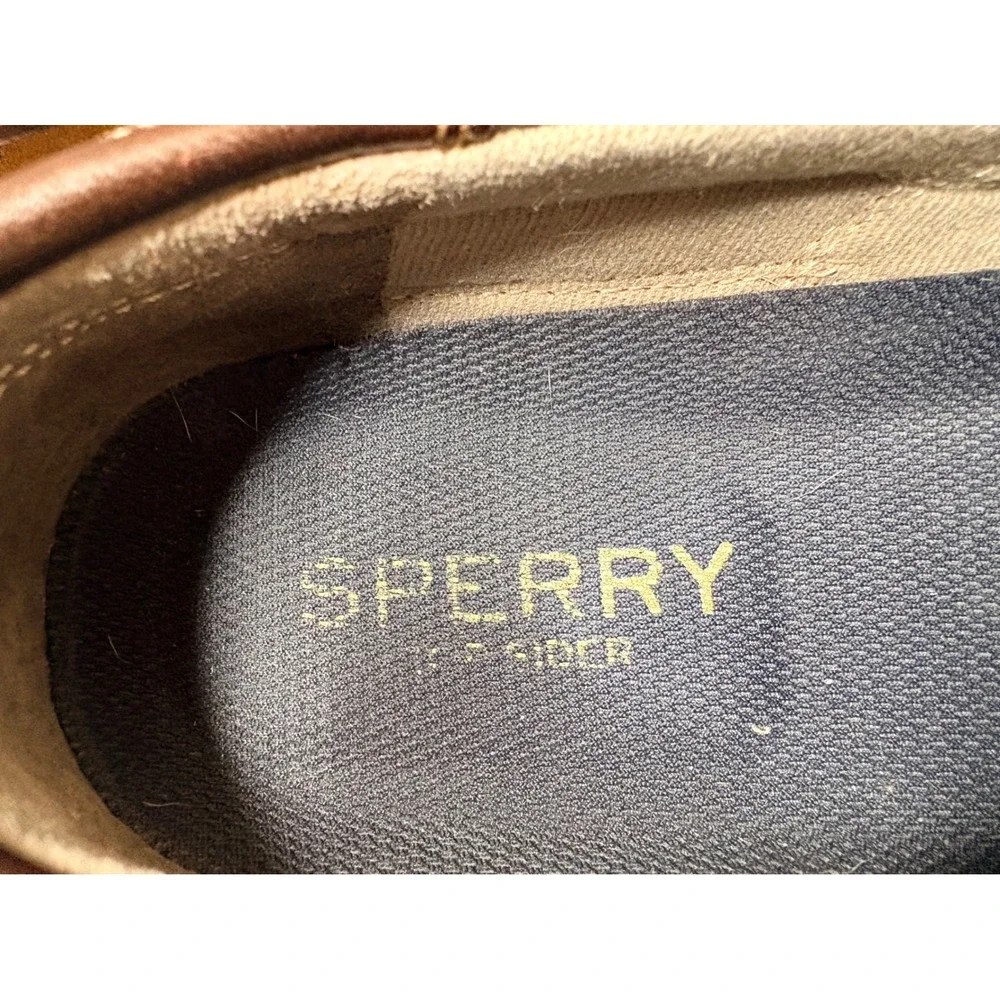 Sperry Top-Sider Billfish 3-Eye Boat Shoes Mens 11 Tan Brown Leather STS11735